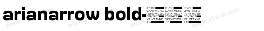 arianarrow bold字体转换